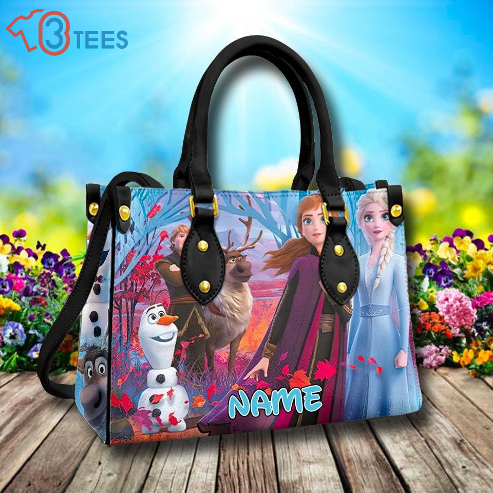 Ice Princress Leather Bag, Princess Movie Bag, Cartoon Leather  B6126